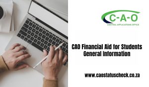CAO Financial Aid for Students General Information