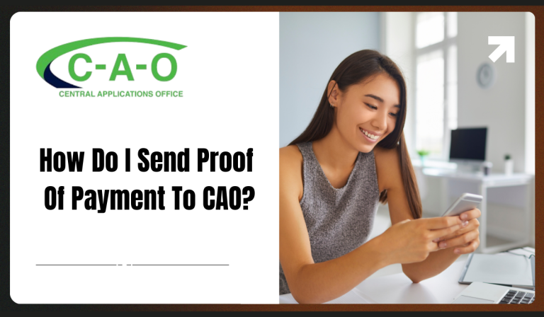 How Do I Send Proof Of Payment To CAO?