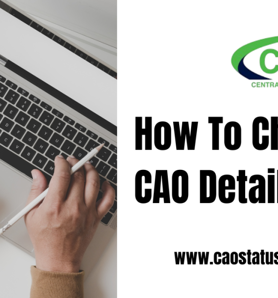 How To Change CAO Details?