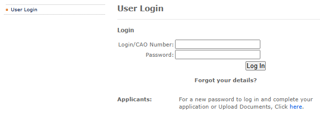 CAO Self Enabler Login 2027