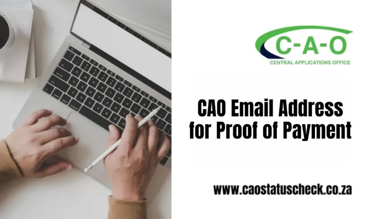 CAO Email Address for Proof of Payment