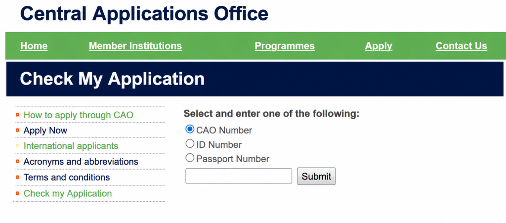 How To Check CAO Application Status Online