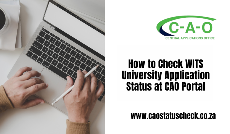 How to Check WITS University Application Status at CAO Portal
