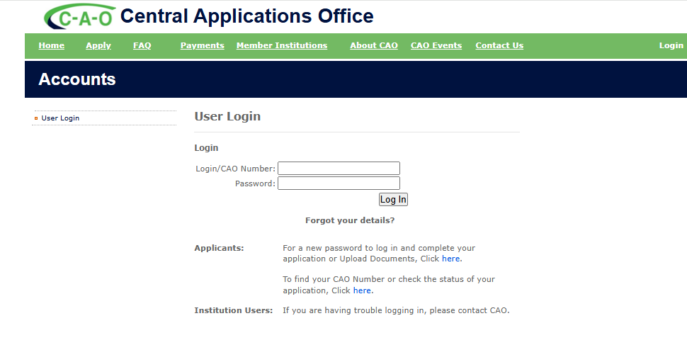 CAO Login